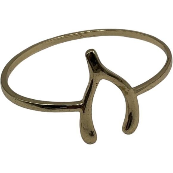 Wishbone Gold-Tone Metal Bracelet 7 3/4 Inch - Picture 3 of 3